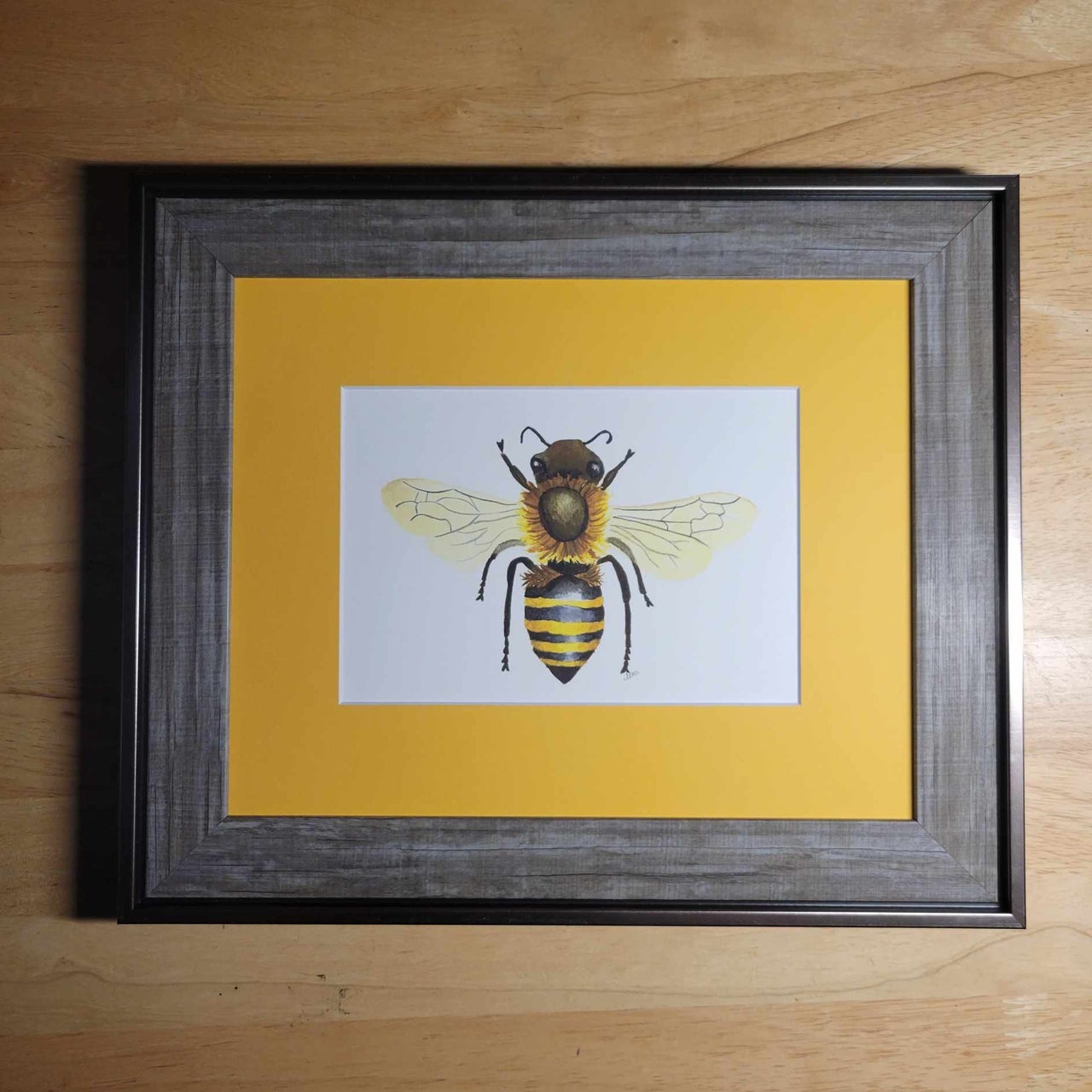 Cute Honey Heart And Bee In Watercolor  Poster for Sale by Oirabot